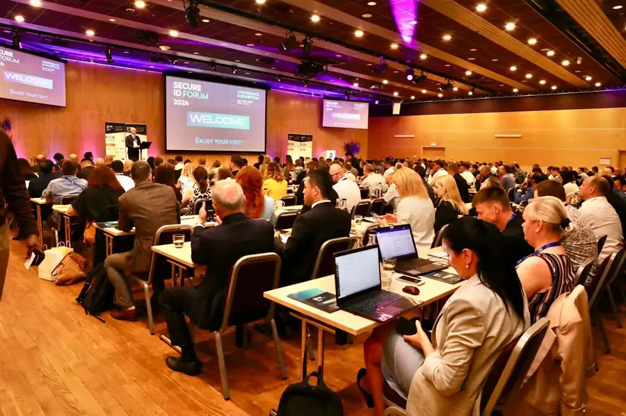 Secure ID Forum conference session with attendees in the main hall